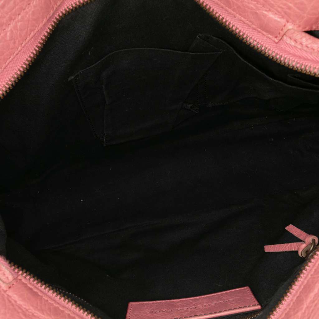 Balenciaga Lambskin Motocross Classic Town Satchel - 4