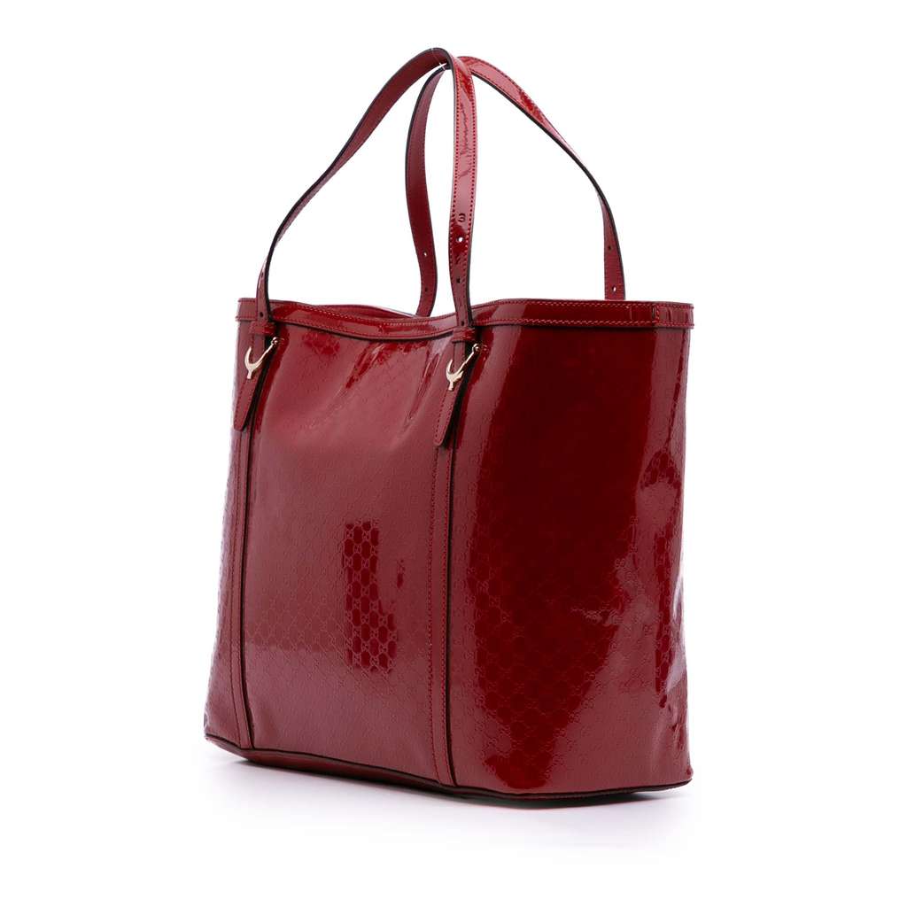 Gucci Patent Microguccissima Nice Tote - Back view