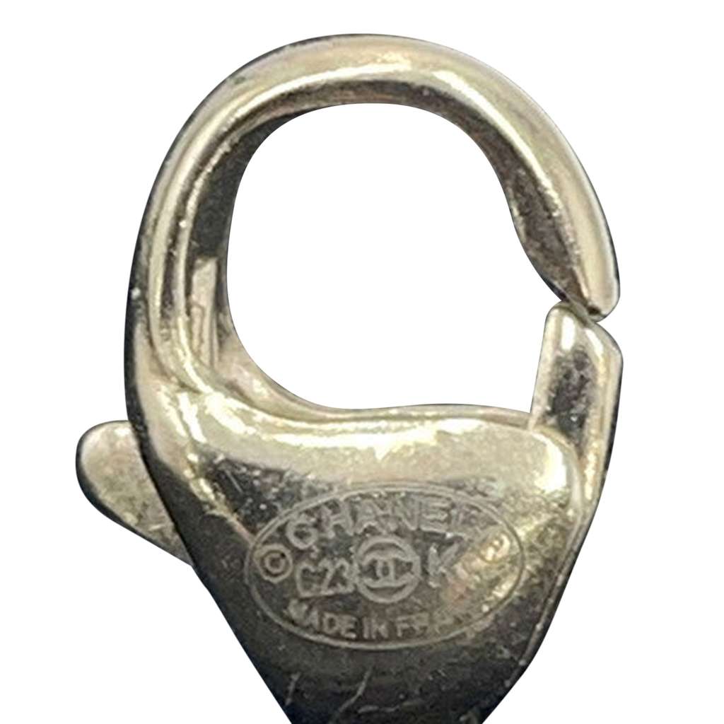 Chanel Gold Plated CC Rhinestones Star and Ball Pendant Necklace - 5