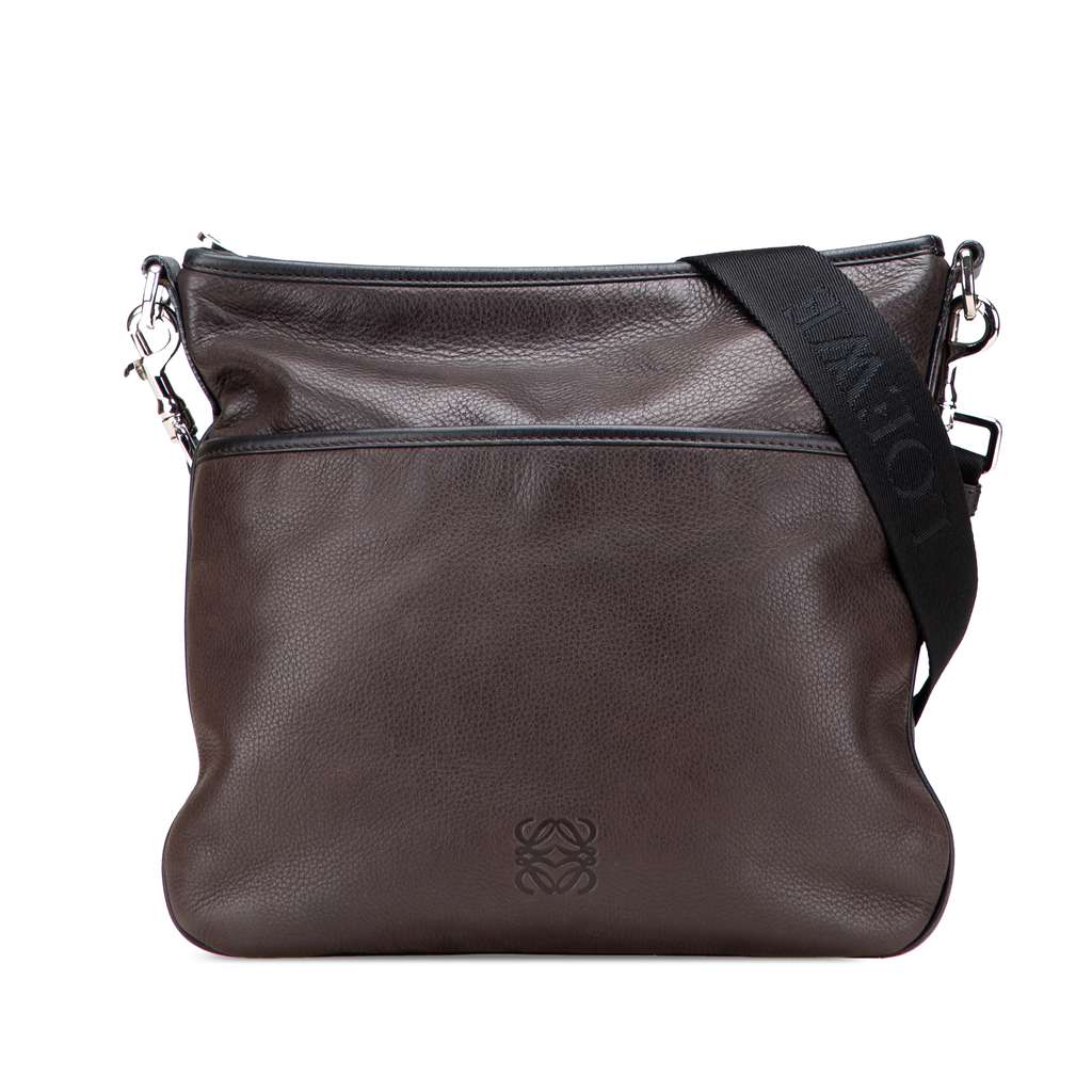 Loewe Anagram Leather Messenger Bag