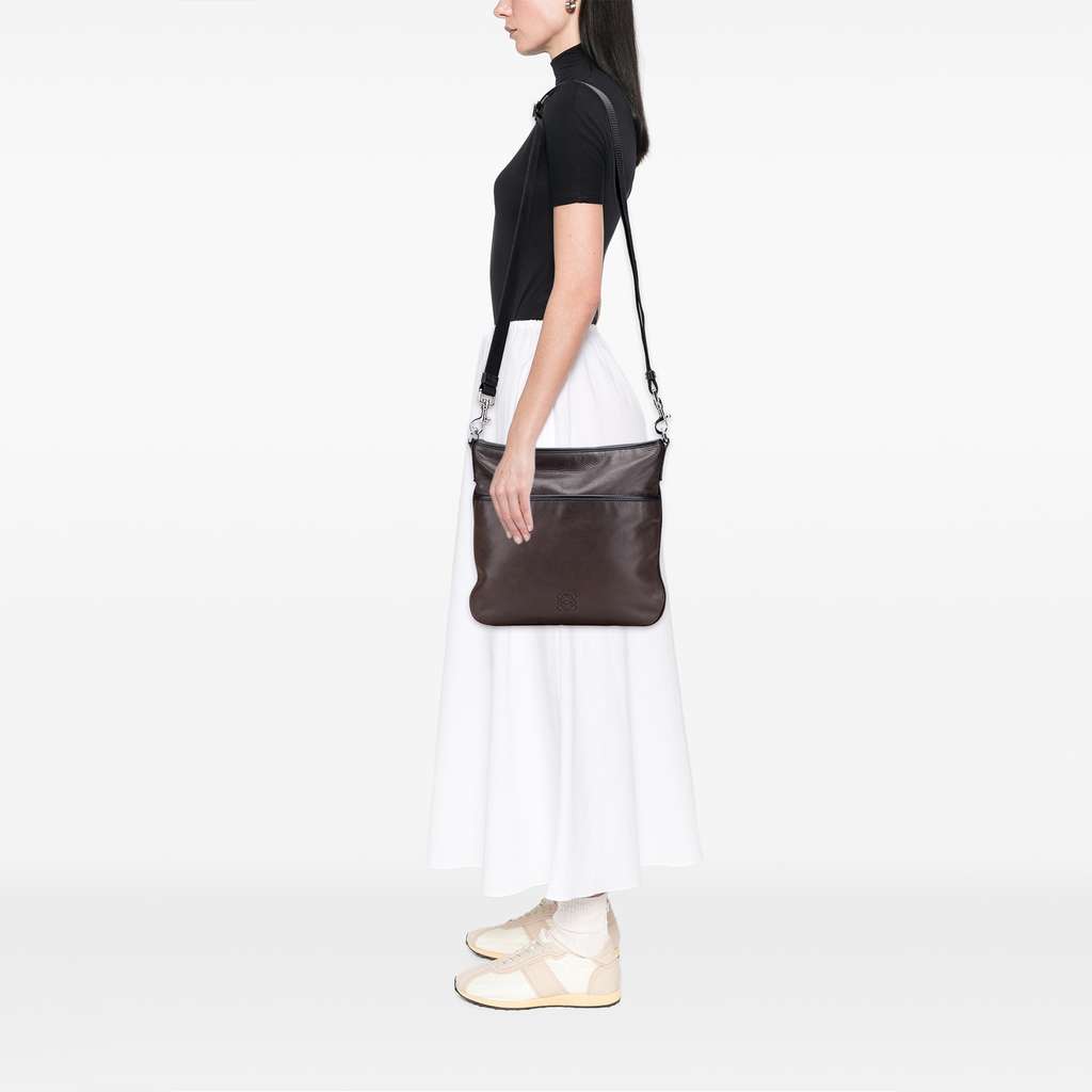 Loewe Anagram Leather Messenger Bag - Image 14