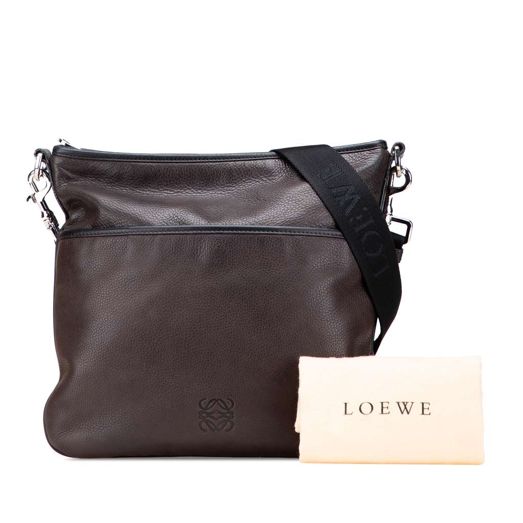 Loewe Anagram Leather Messenger Bag - Image 15