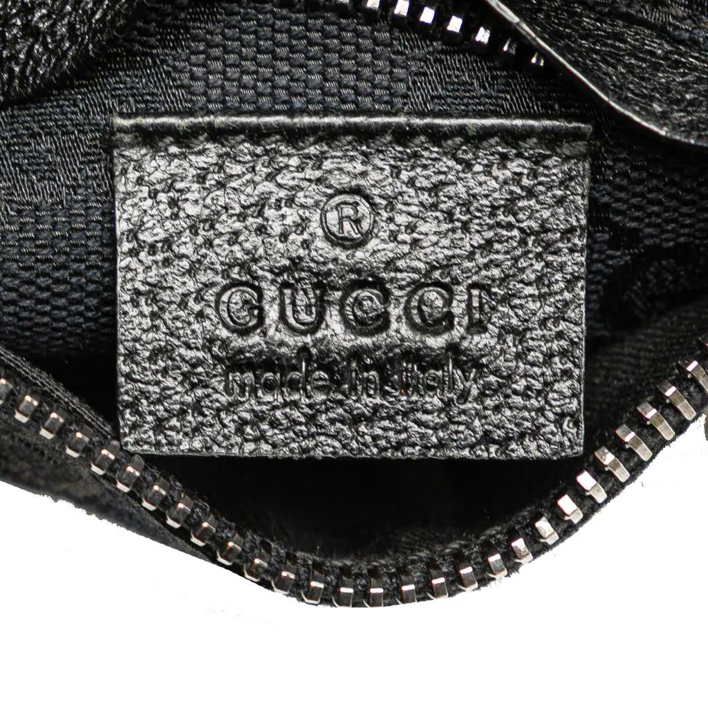 Gucci GG Canvas Double Pocket Belt Bag Blue Canvas Good - Box View