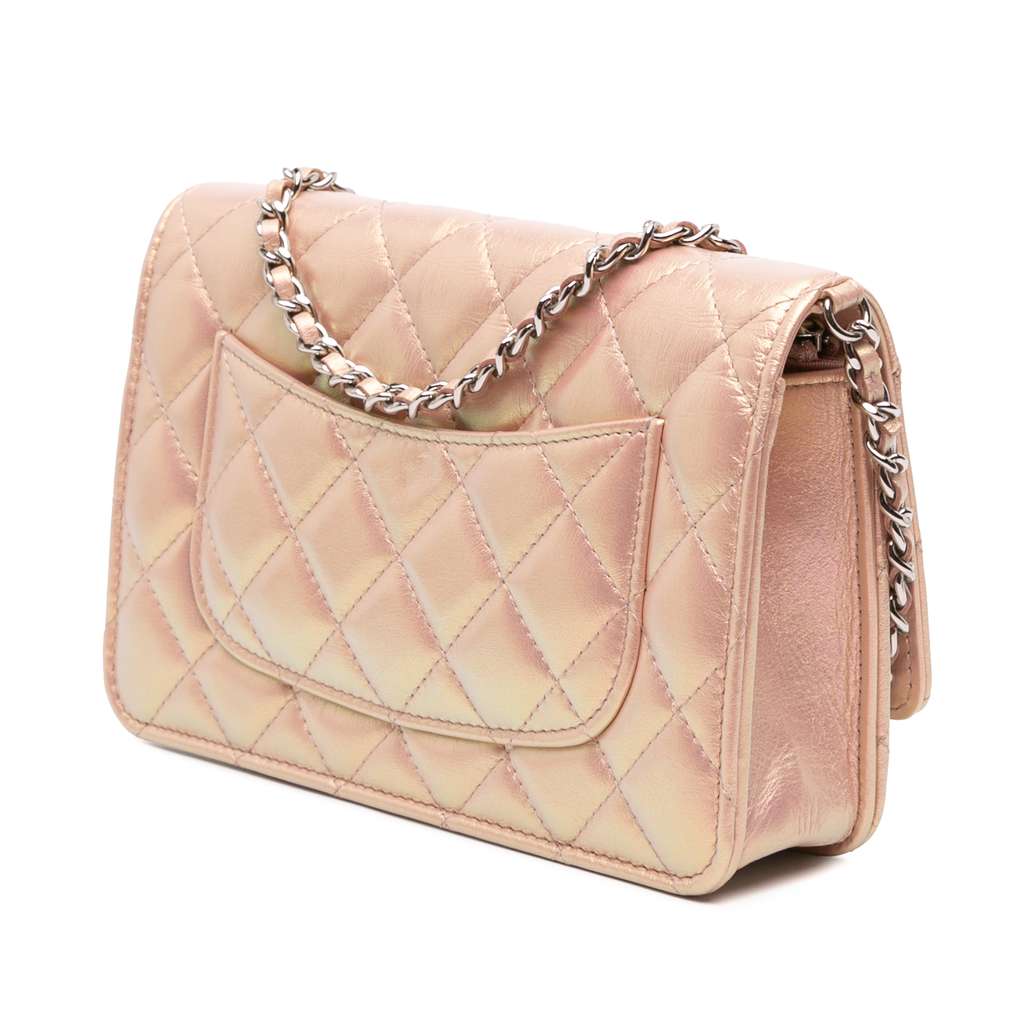 Chanel Quilted Iridescent Lambskin Wallet on Chain - 2