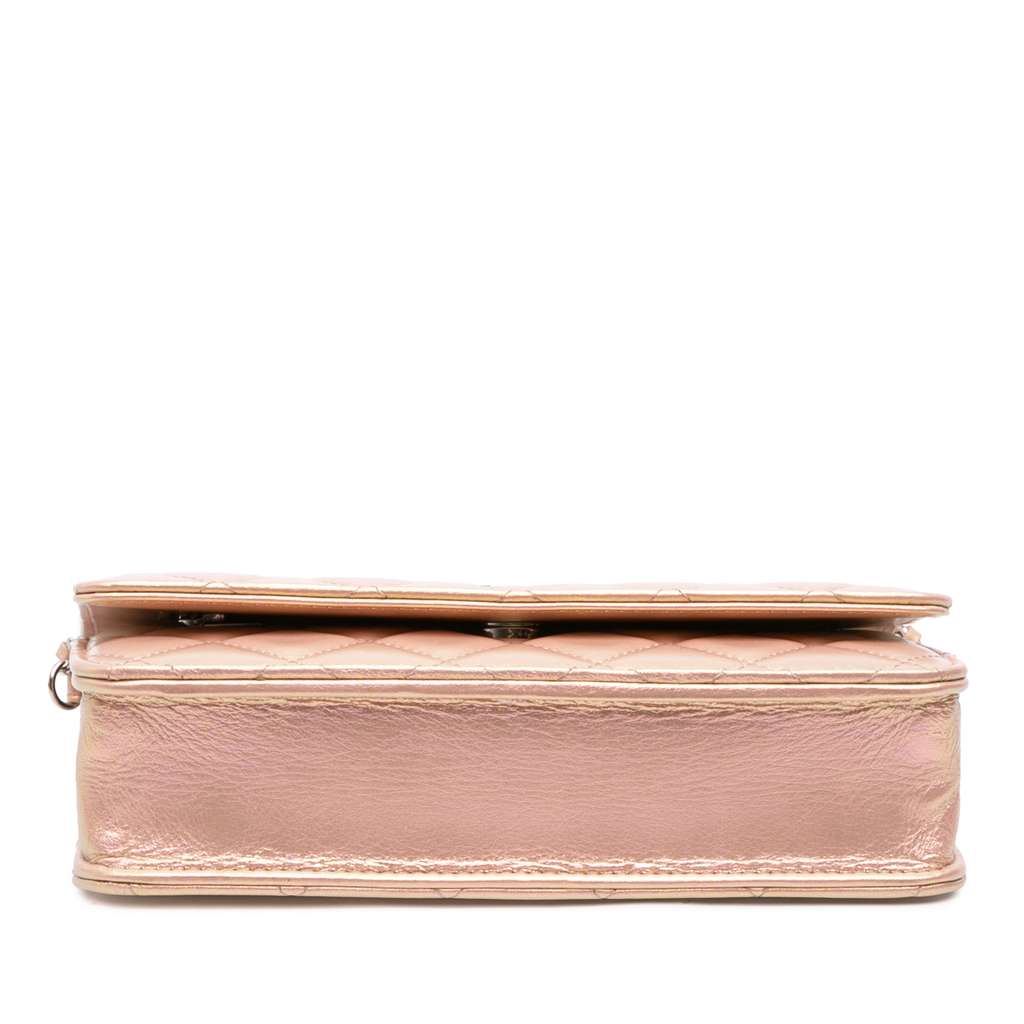 Chanel Quilted Iridescent Lambskin Wallet on Chain - 3