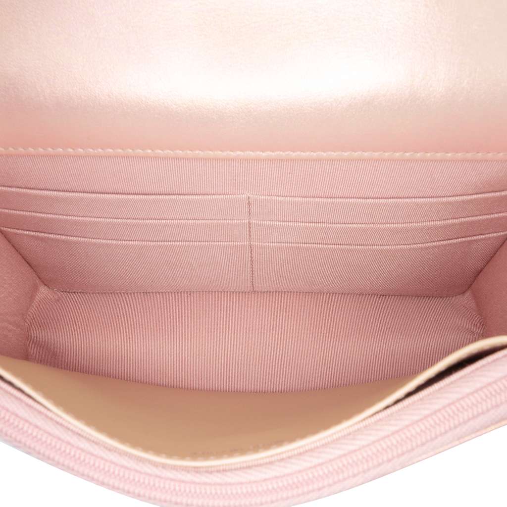 Chanel Quilted Iridescent Lambskin Wallet on Chain - 4