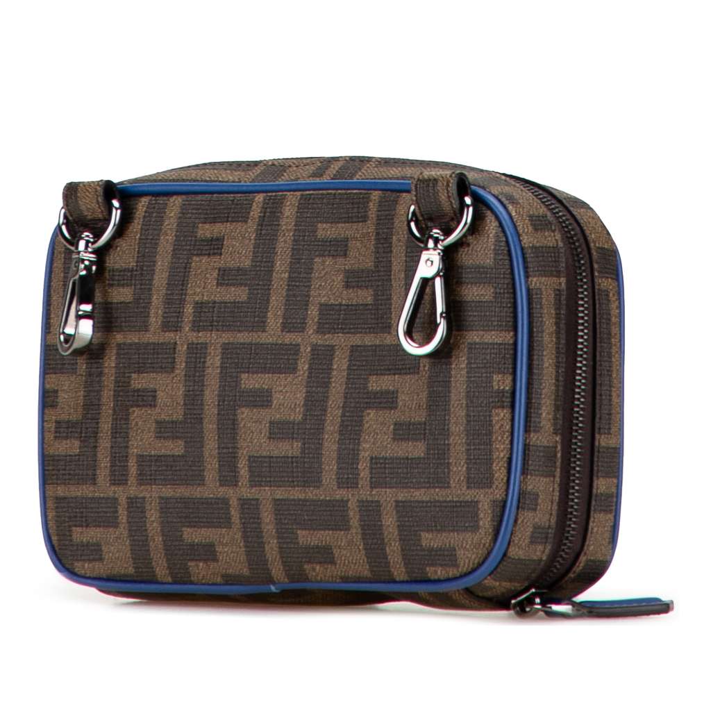 Fendi Zucca Coated Canvas Camera Bag - Back view