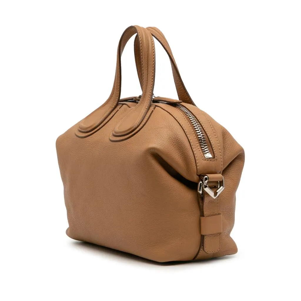 Givenchy Small Leather Nightingale Satchel Brown Leather Good - Back View