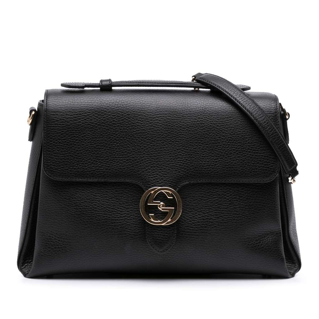 Gucci Medium Dollar Calf Interlocking G Satchel