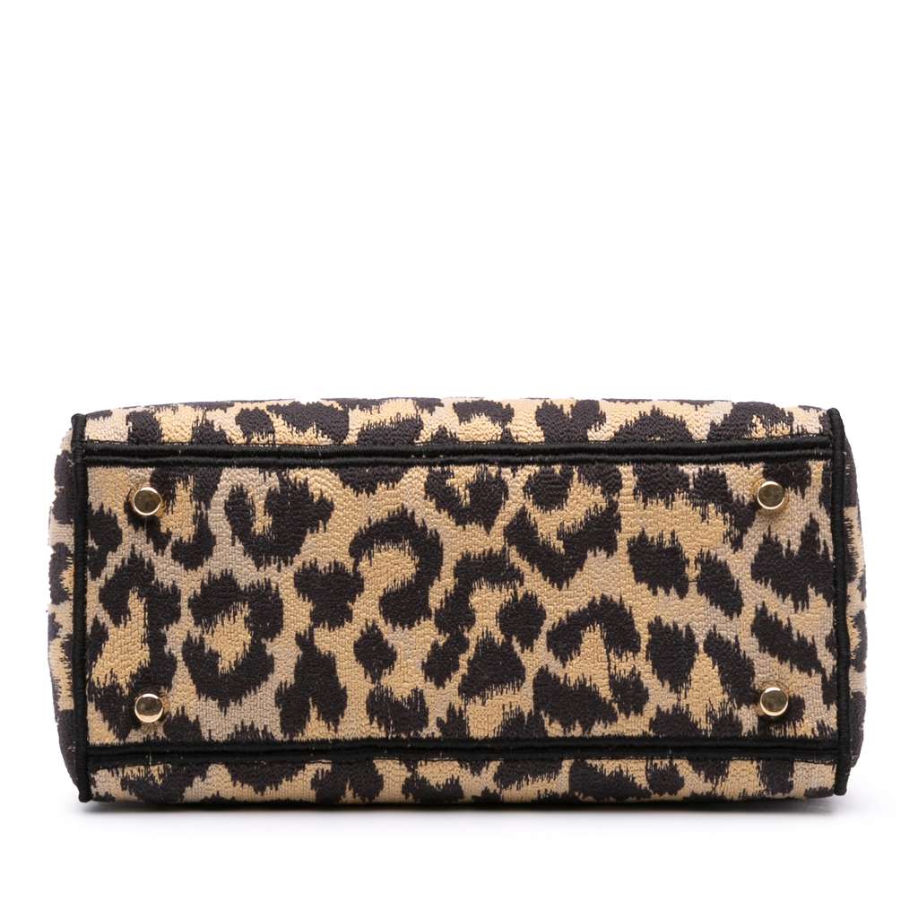 Dior Mizza Medium Leopard Embroidered Canvas Lady D Lite - 3