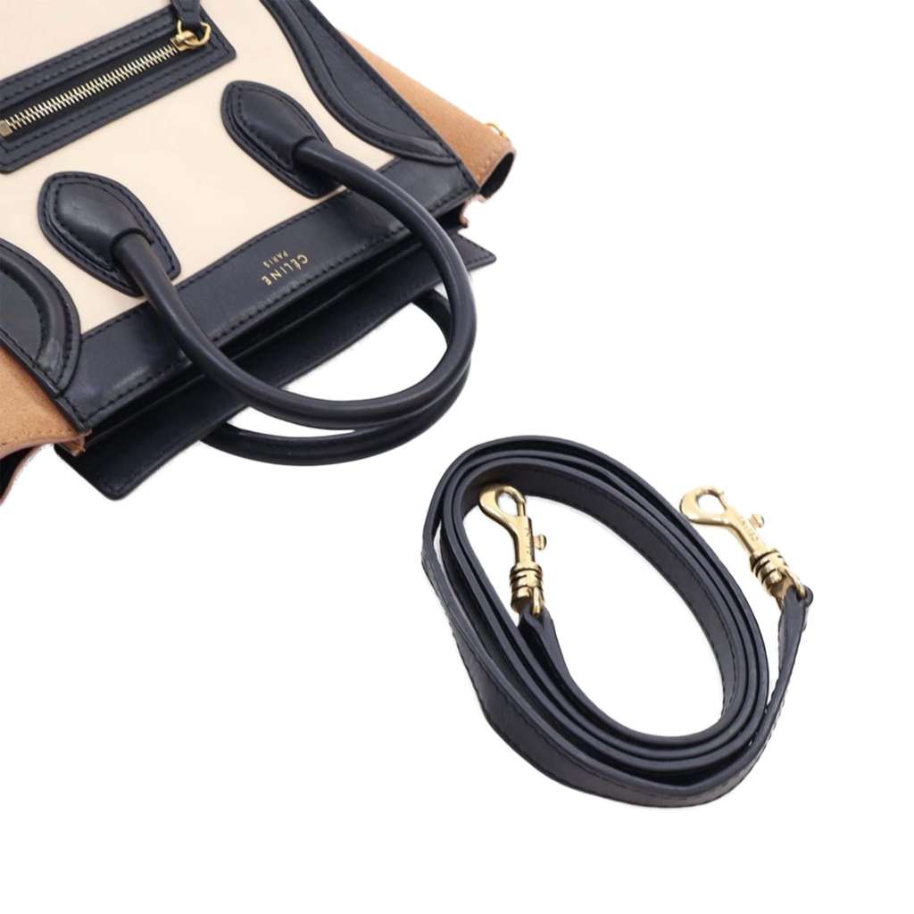 Celine Nano Tricolor Leather Luggage Tote - Image 17