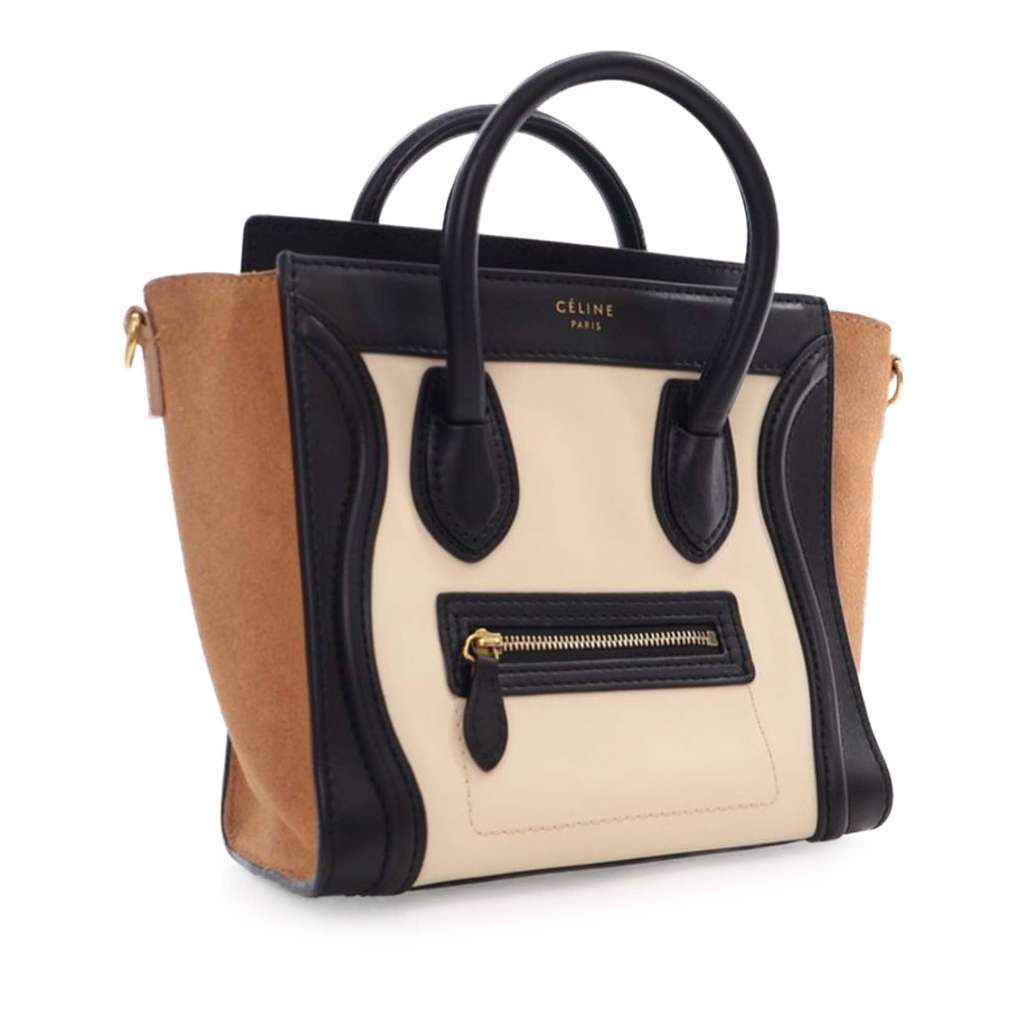 Celine Nano Tricolor Leather Luggage Tote - Image 6