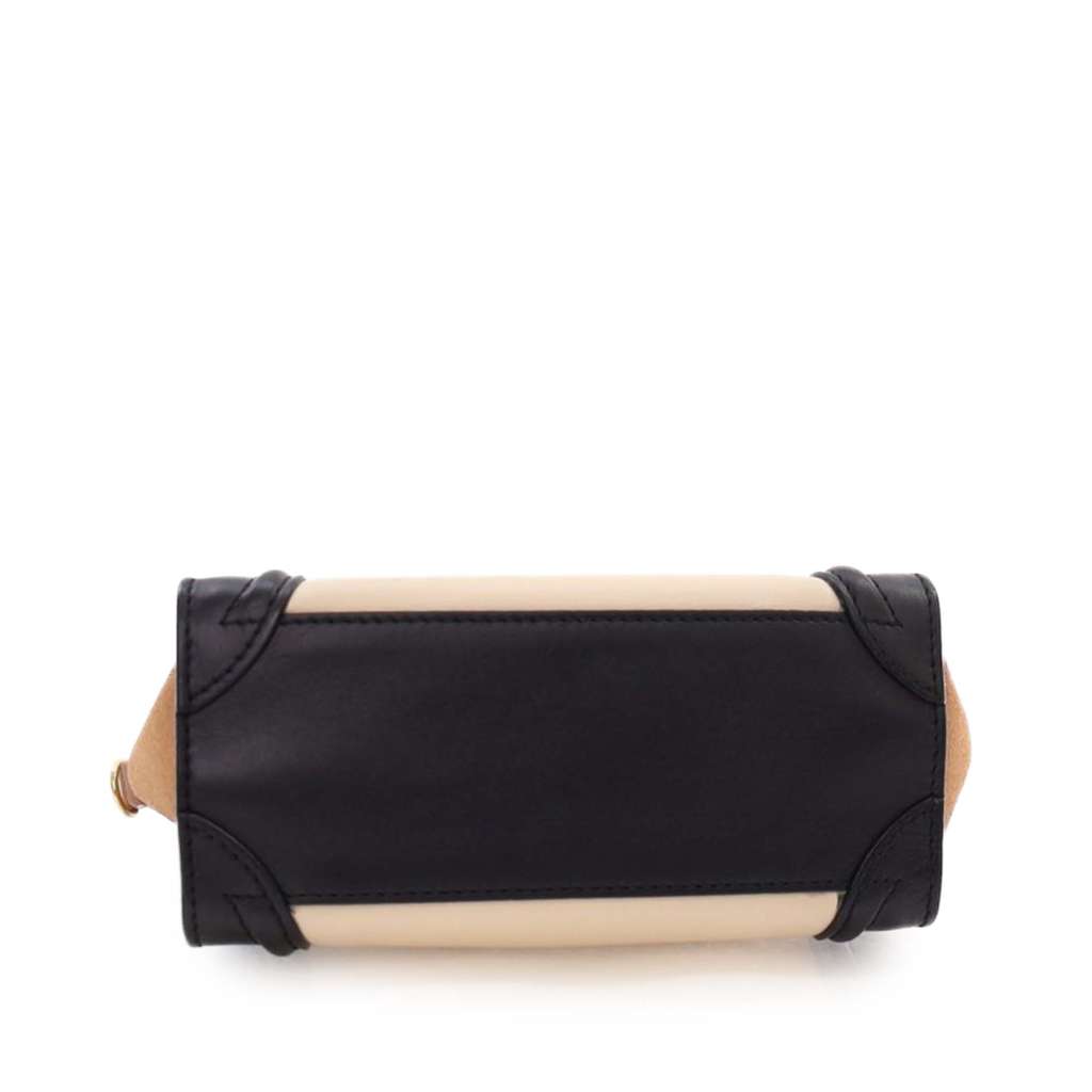 Celine Nano Tricolor Leather Luggage Tote - Side view