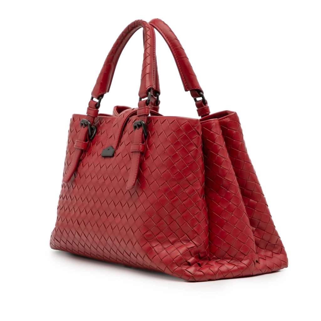 Bottega Veneta Small Nappa Intrecciato Roma Satchel - Back view