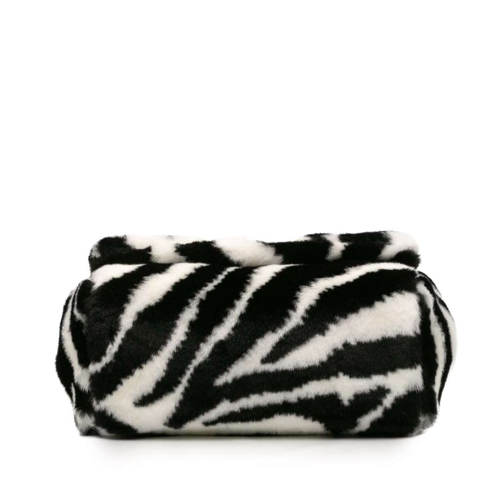 Dolce & Gabbana Medium Faux Fur Zebra Print Miss Sicily Satchel - 3