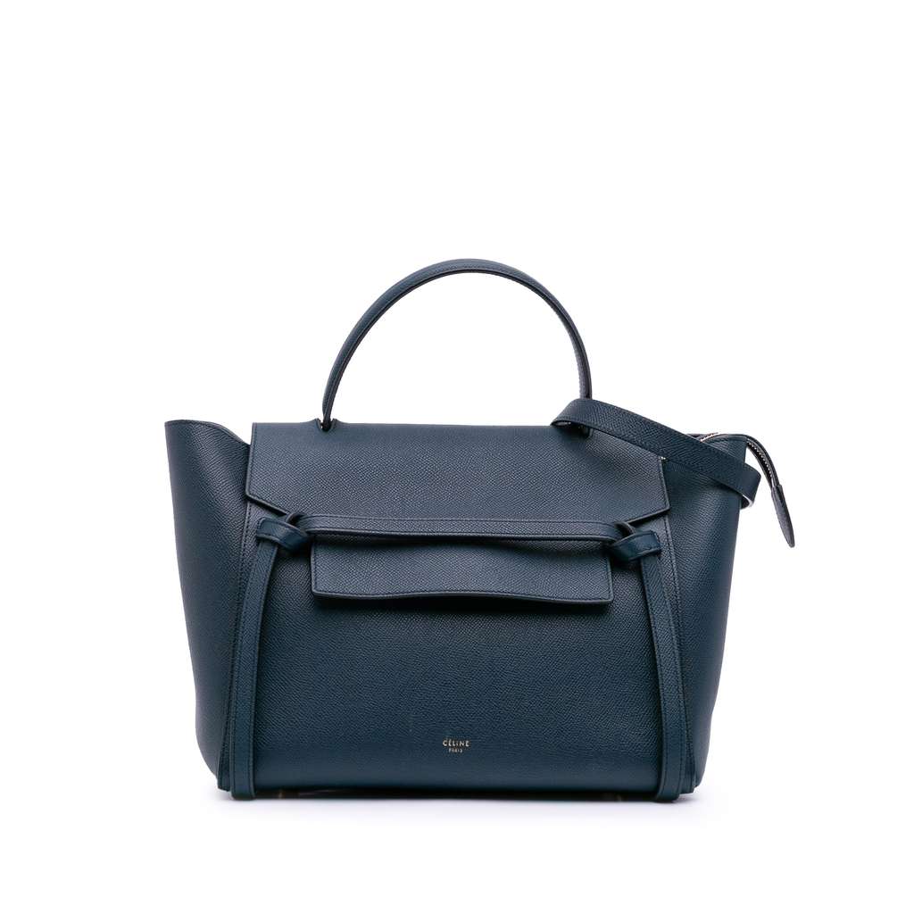 Celine Mini Grained Calfskin Belt Satchel