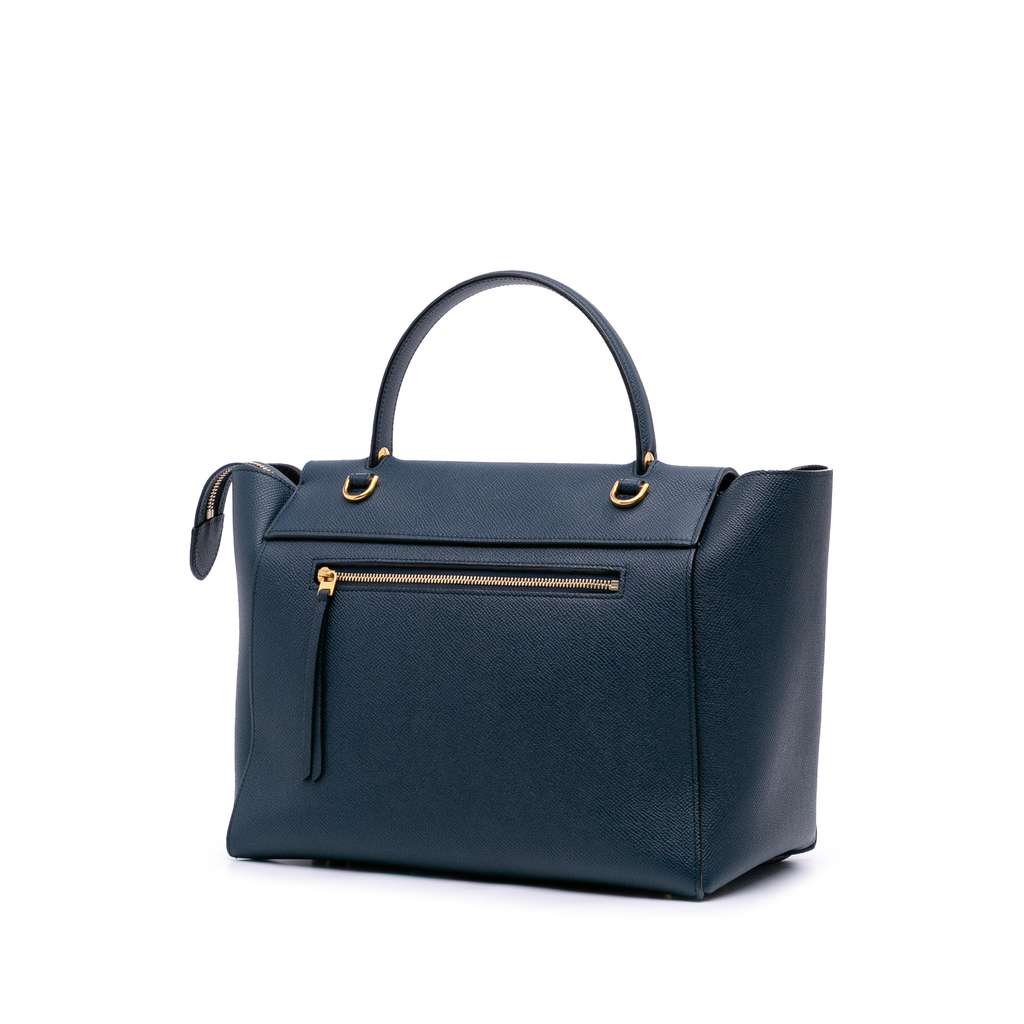 Celine Mini Grained Calfskin Belt Satchel - Back view