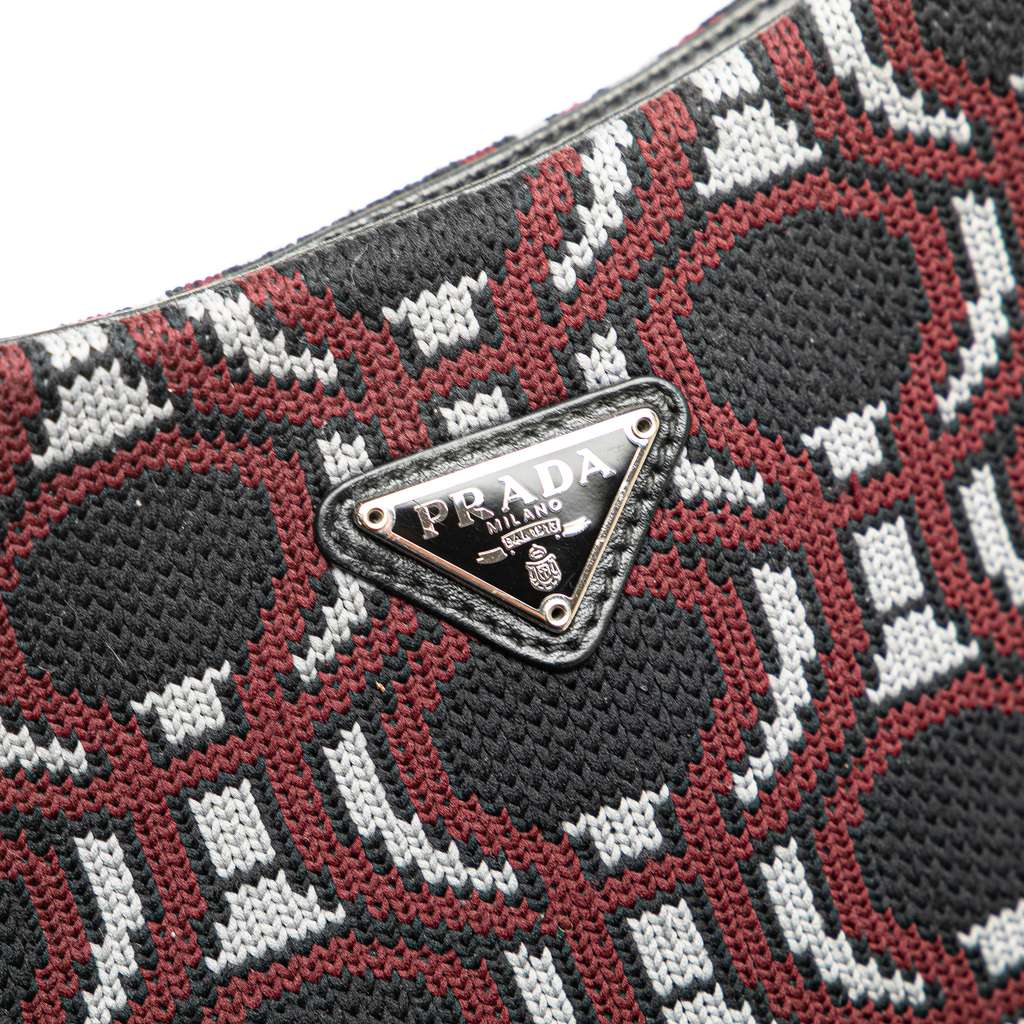 Prada Jacquard Knit Cleo Shoulder Bag - Detail 2