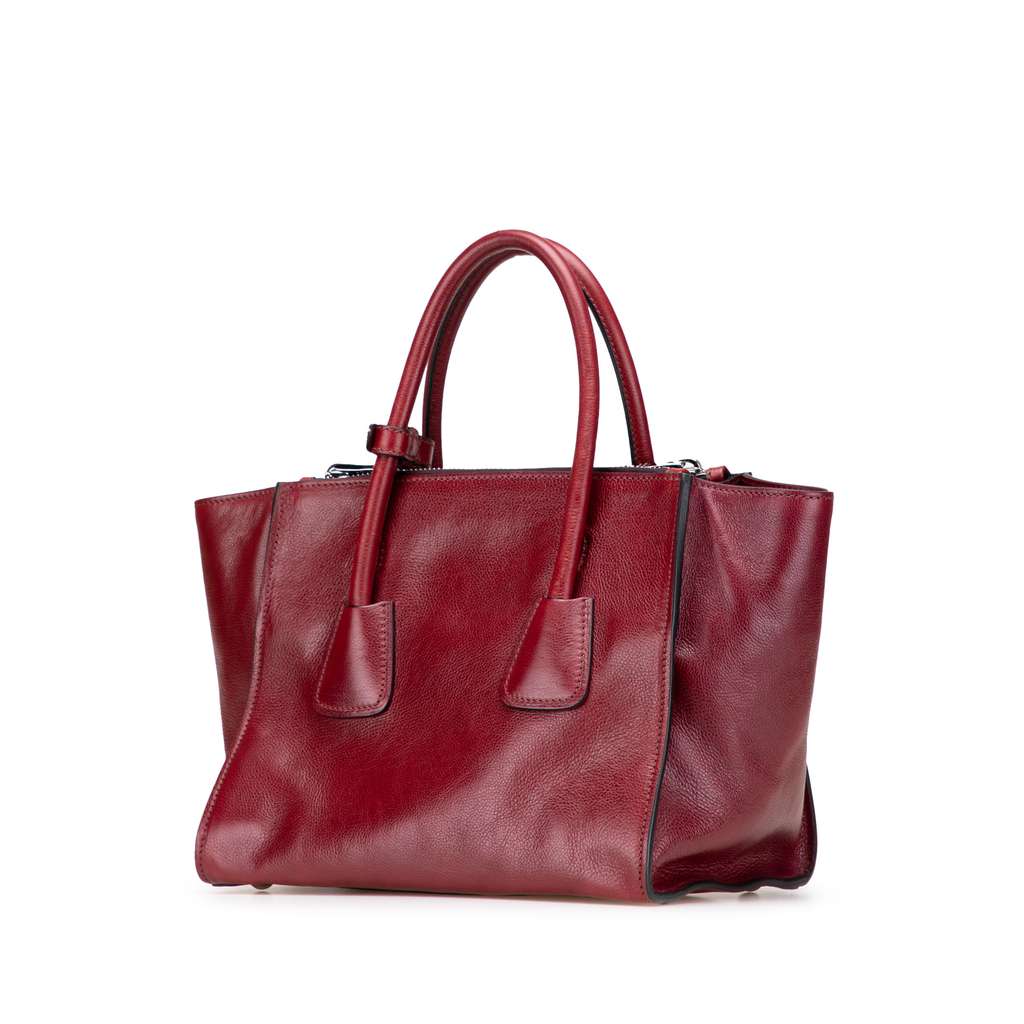 Prada Glace Calf Twin Pocket Satchel - 2