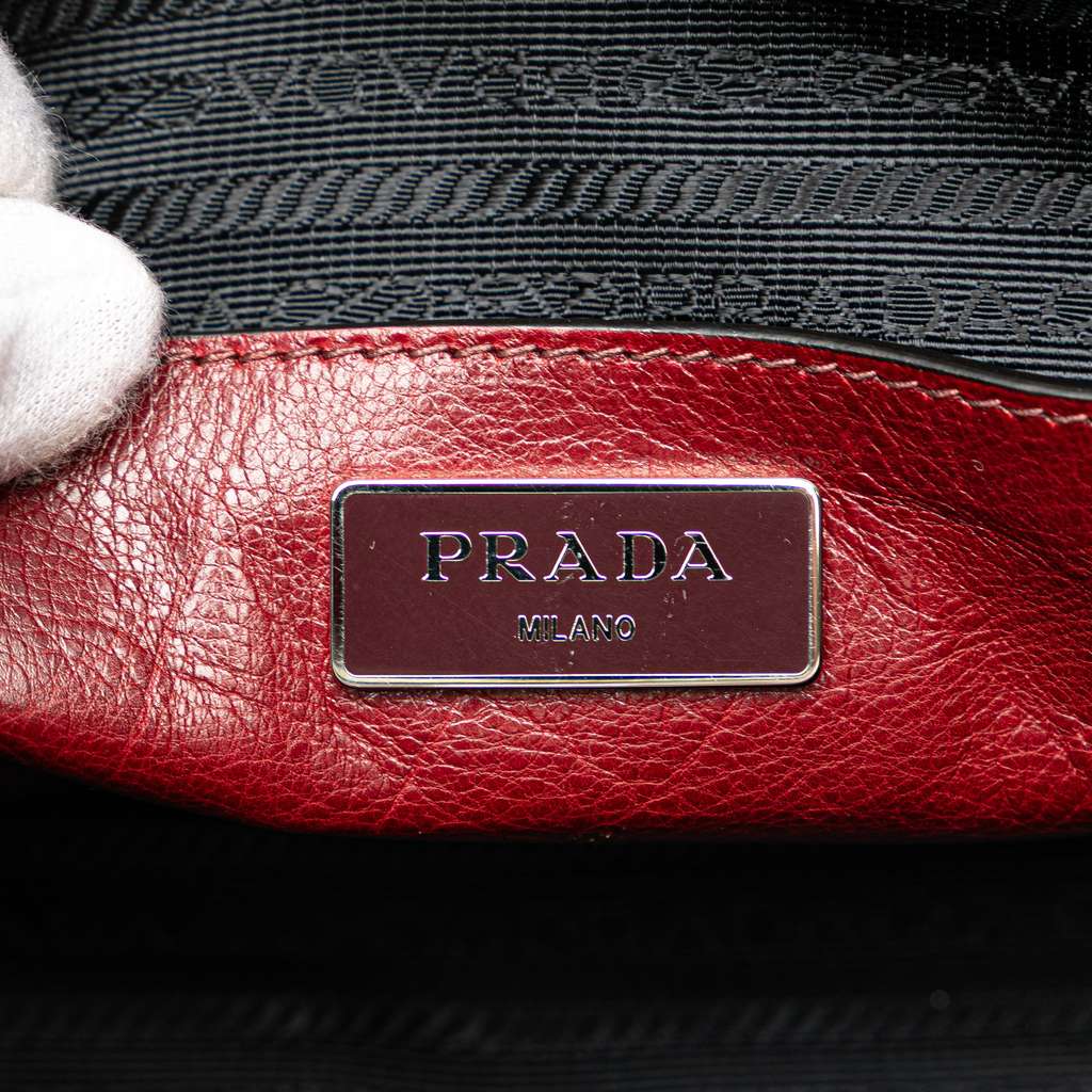 Prada Glace Calf Twin Pocket Satchel - 5