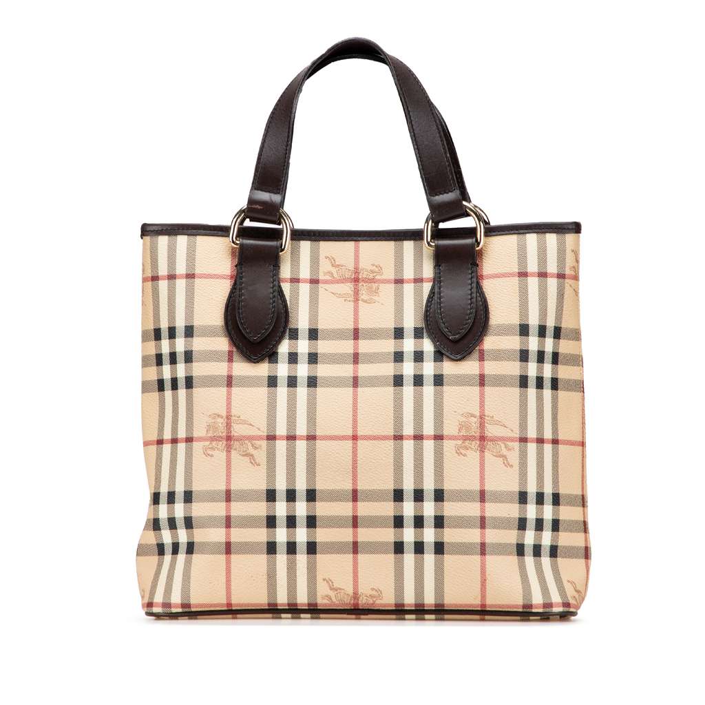 Burberry Haymarket Check Coated Canvas Tote