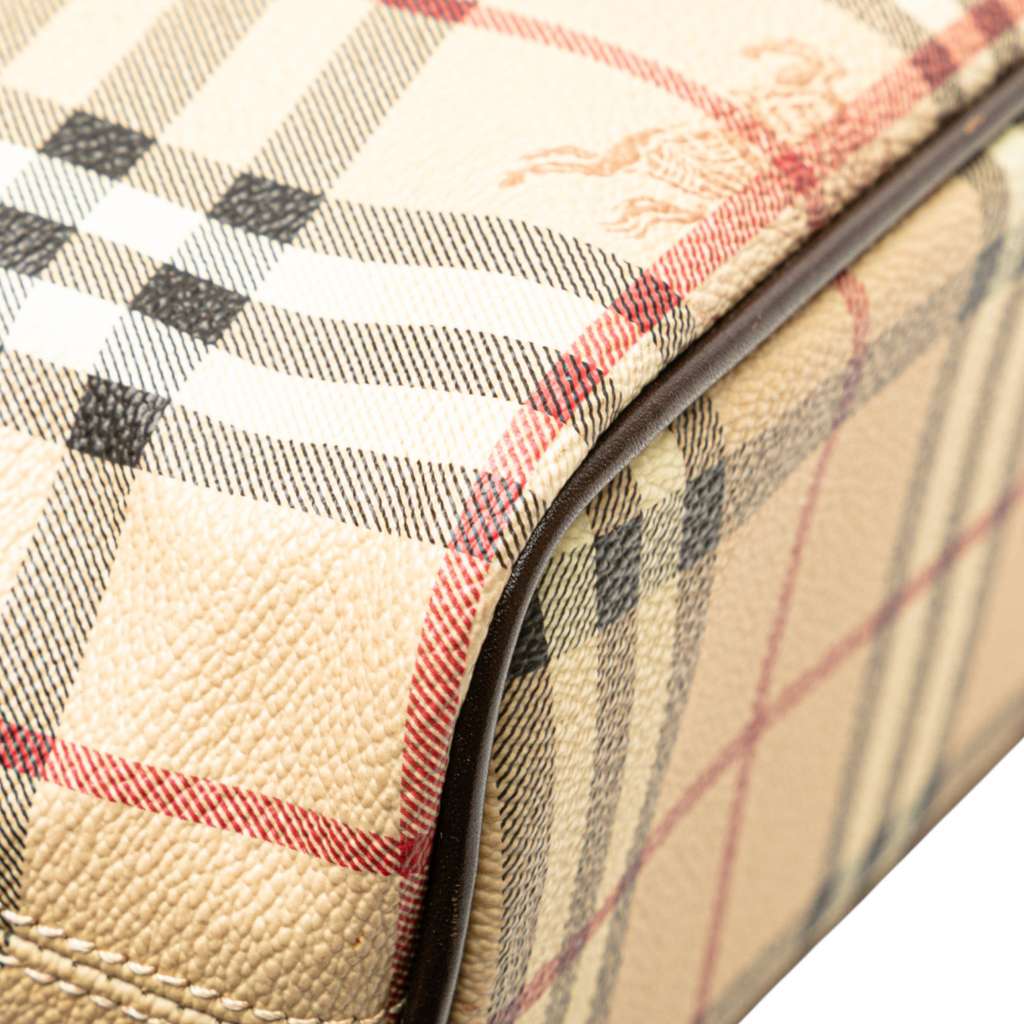 Burberry Haymarket Check Coated Canvas Tote - Image 10
