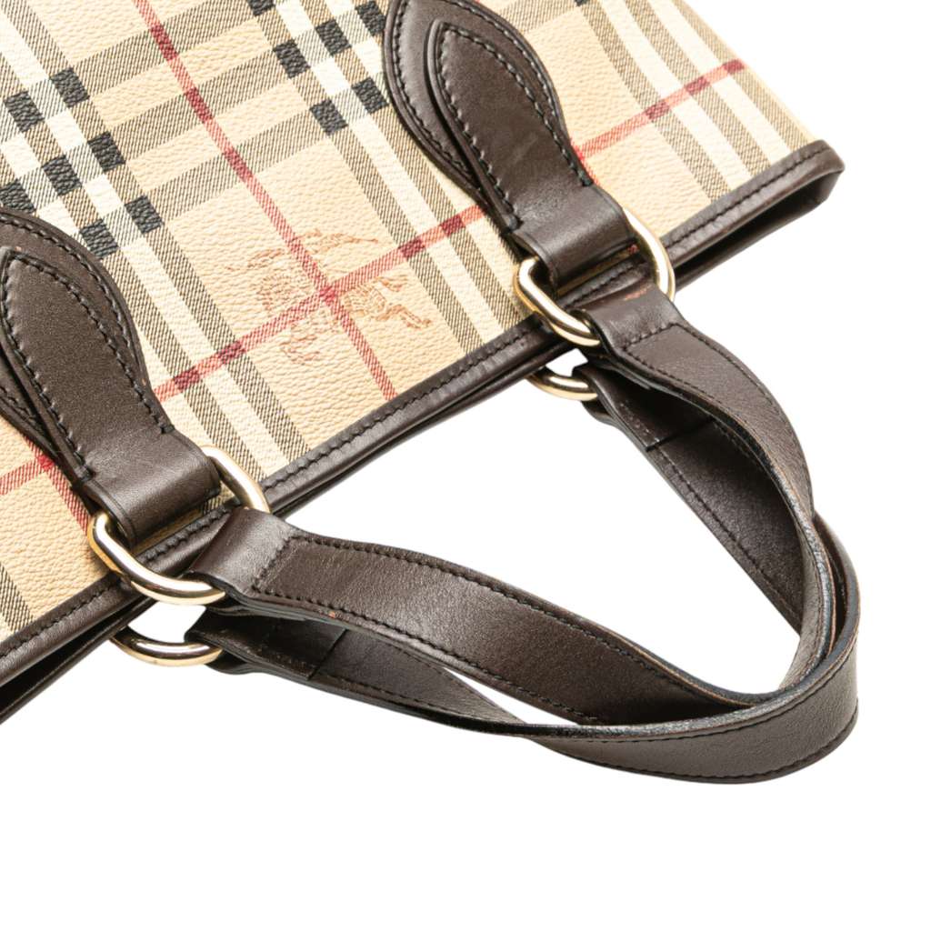 Burberry Haymarket Check Coated Canvas Tote - Image 12