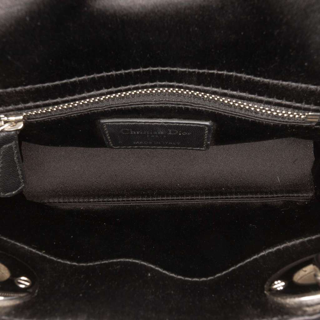 Dior Mini Satin Sequin Flower Embellished Lady Dior - 4