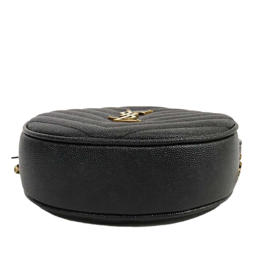 Saint Laurent Grain De Poudre Chevron Round Vinyle Camera Bag - Image 6