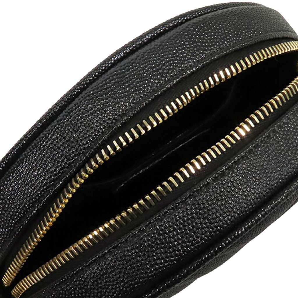 Saint Laurent Grain De Poudre Chevron Round Vinyle Camera Bag - 4