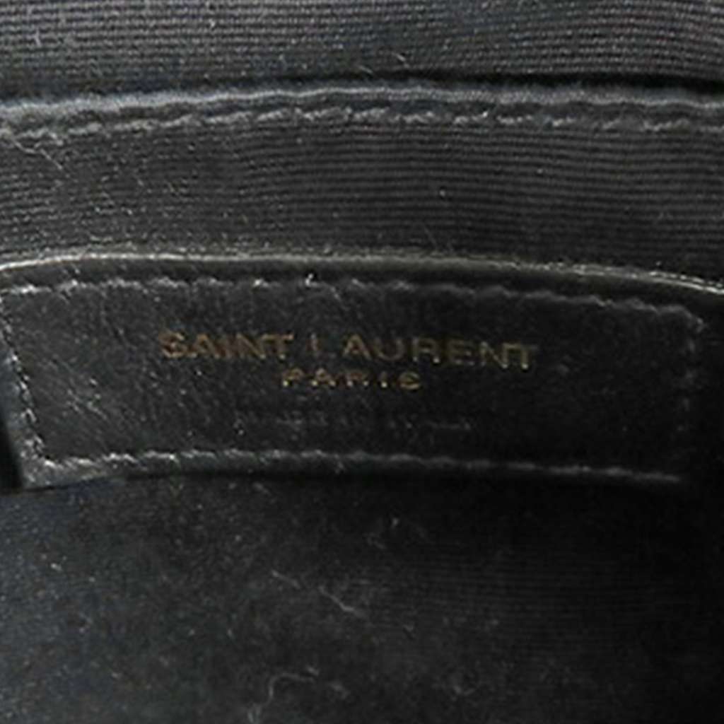 Saint Laurent Grain De Poudre Chevron Round Vinyle Camera Bag - Side view