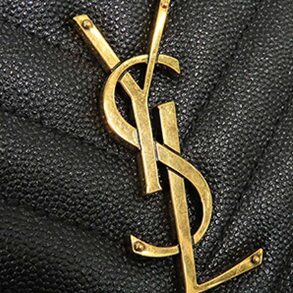 Saint Laurent Grain De Poudre Chevron Round Vinyle Camera Bag - Detail 1