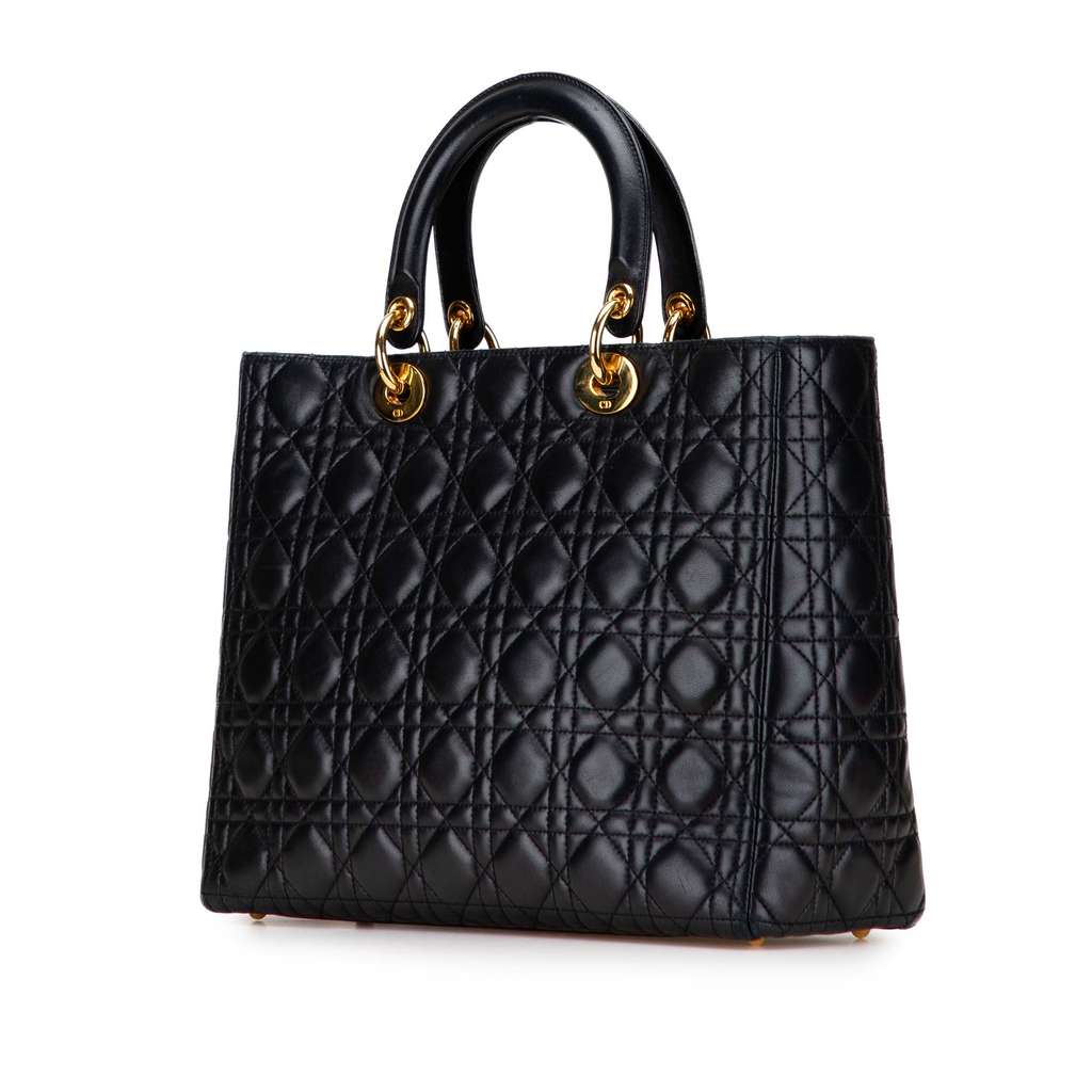 Dior Large Lambskin Cannage Lady Dior - 2