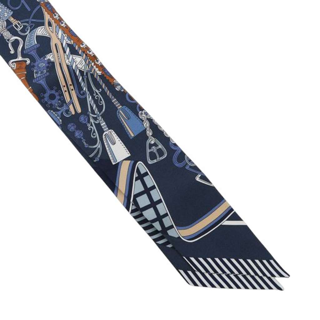 Hermès Saddlemaker's Bouquet Twilly Scarf - 4