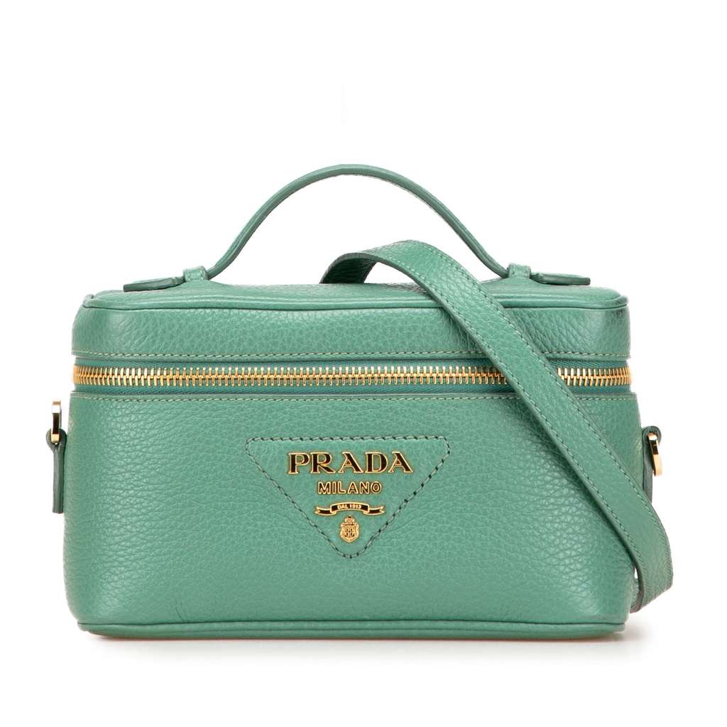 Prada Mini Vitello Daino Vanity Top Handle Bag
