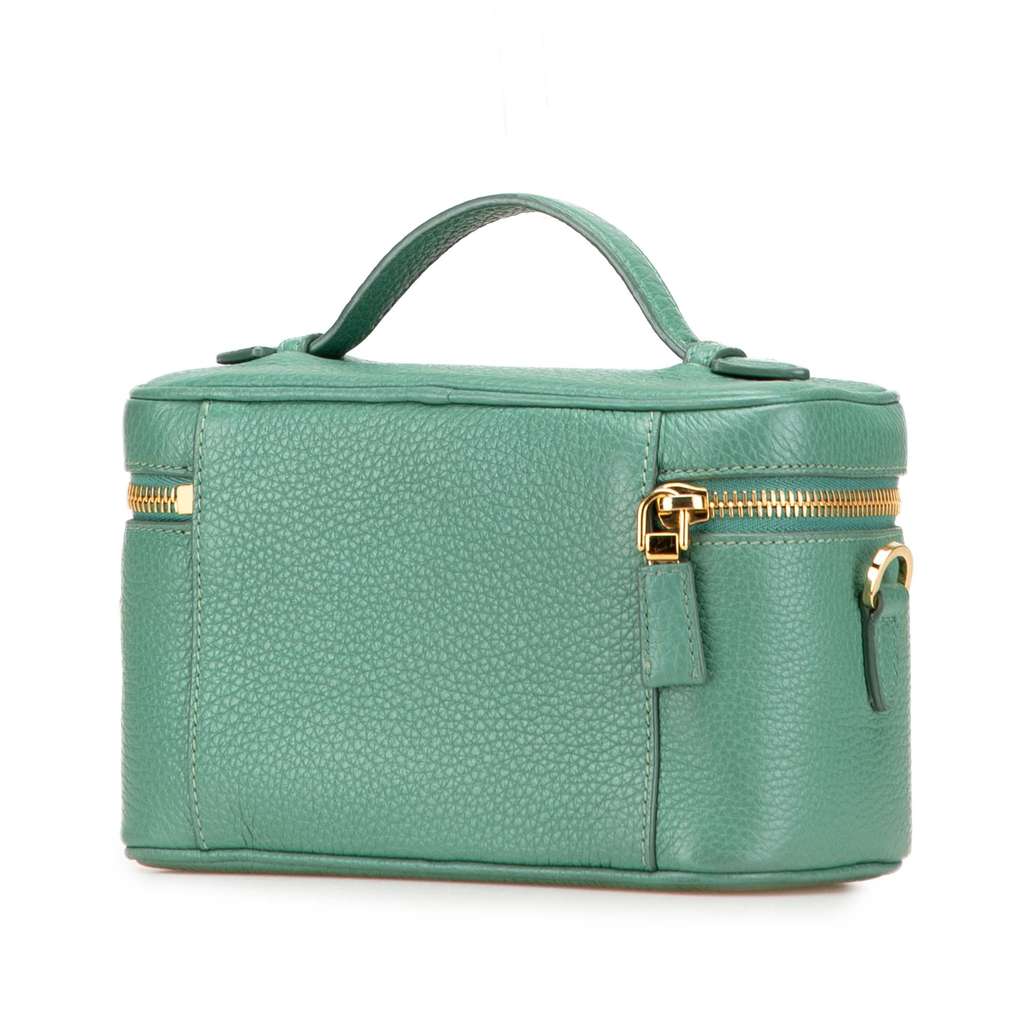 Prada Mini Vitello Daino Vanity Top Handle Bag - Back view