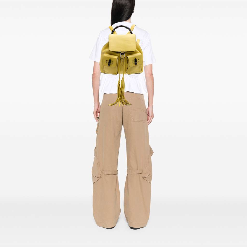 Gucci Leather Bamboo Tassel Backpack - Image 13