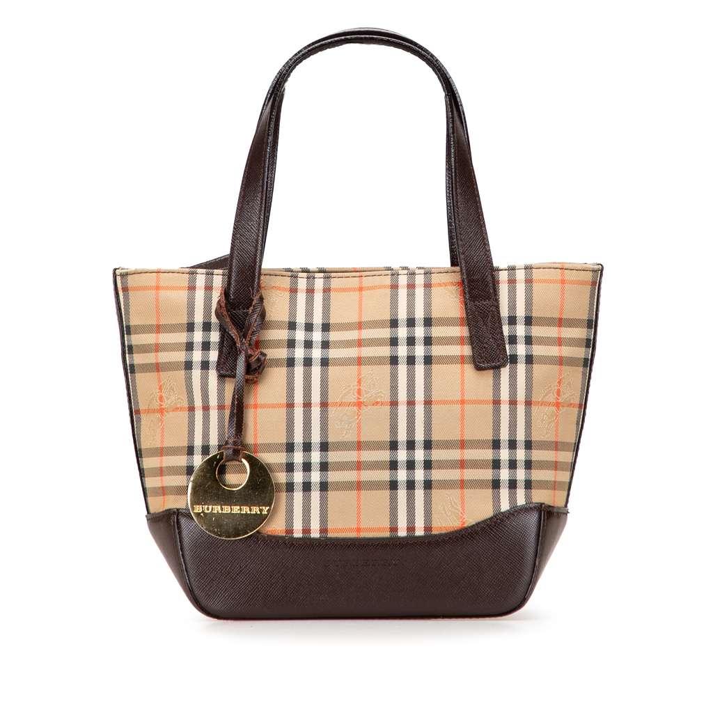 Burberry Haymarket Check Canvas Handbag