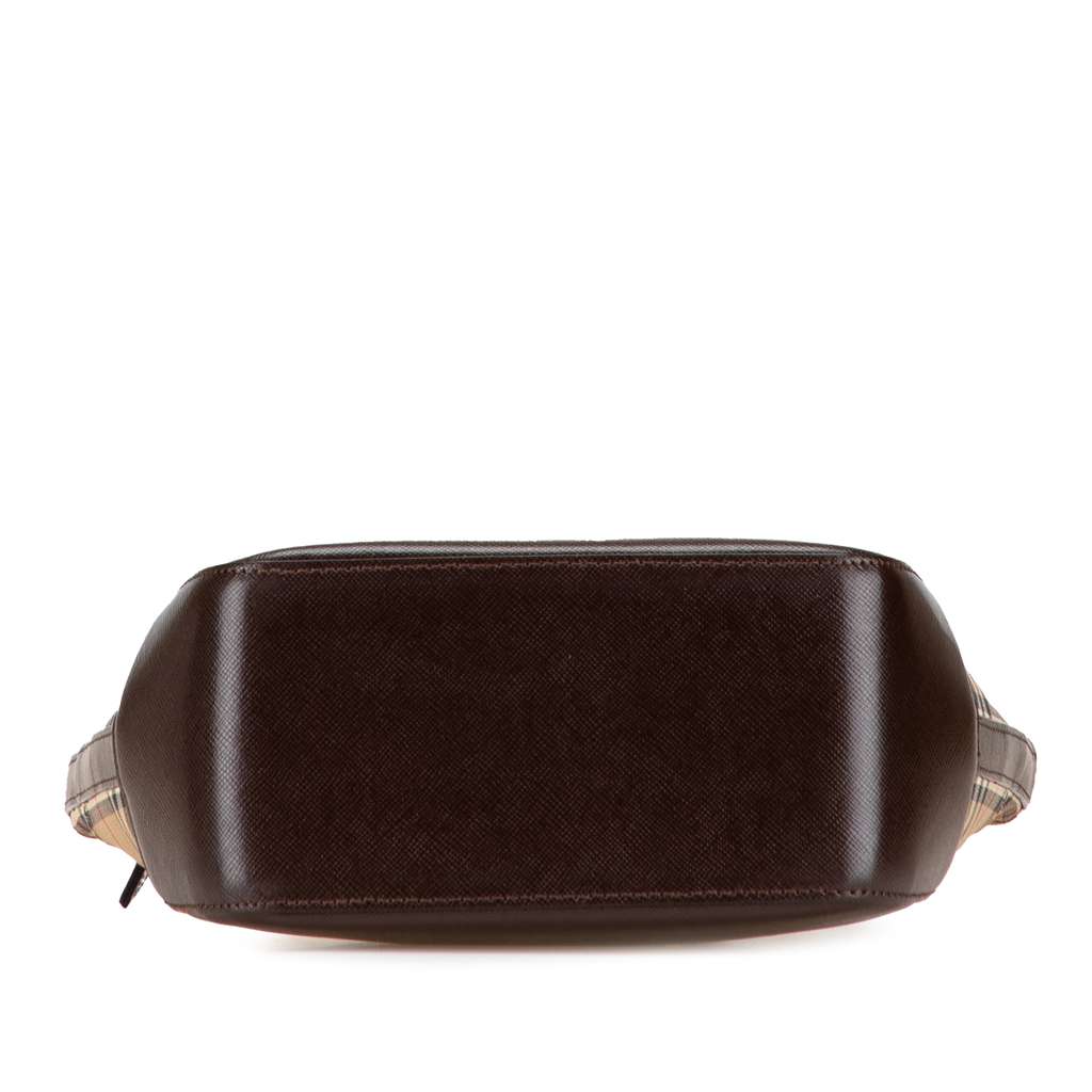 Burberry Haymarket Check Canvas Handbag - Image 6