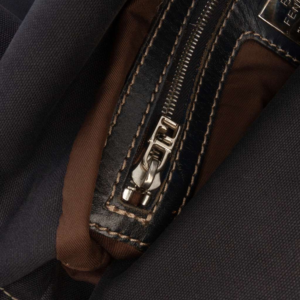 Fendi Canvas FF Marble Double Flap Shoulder Bag - Side view