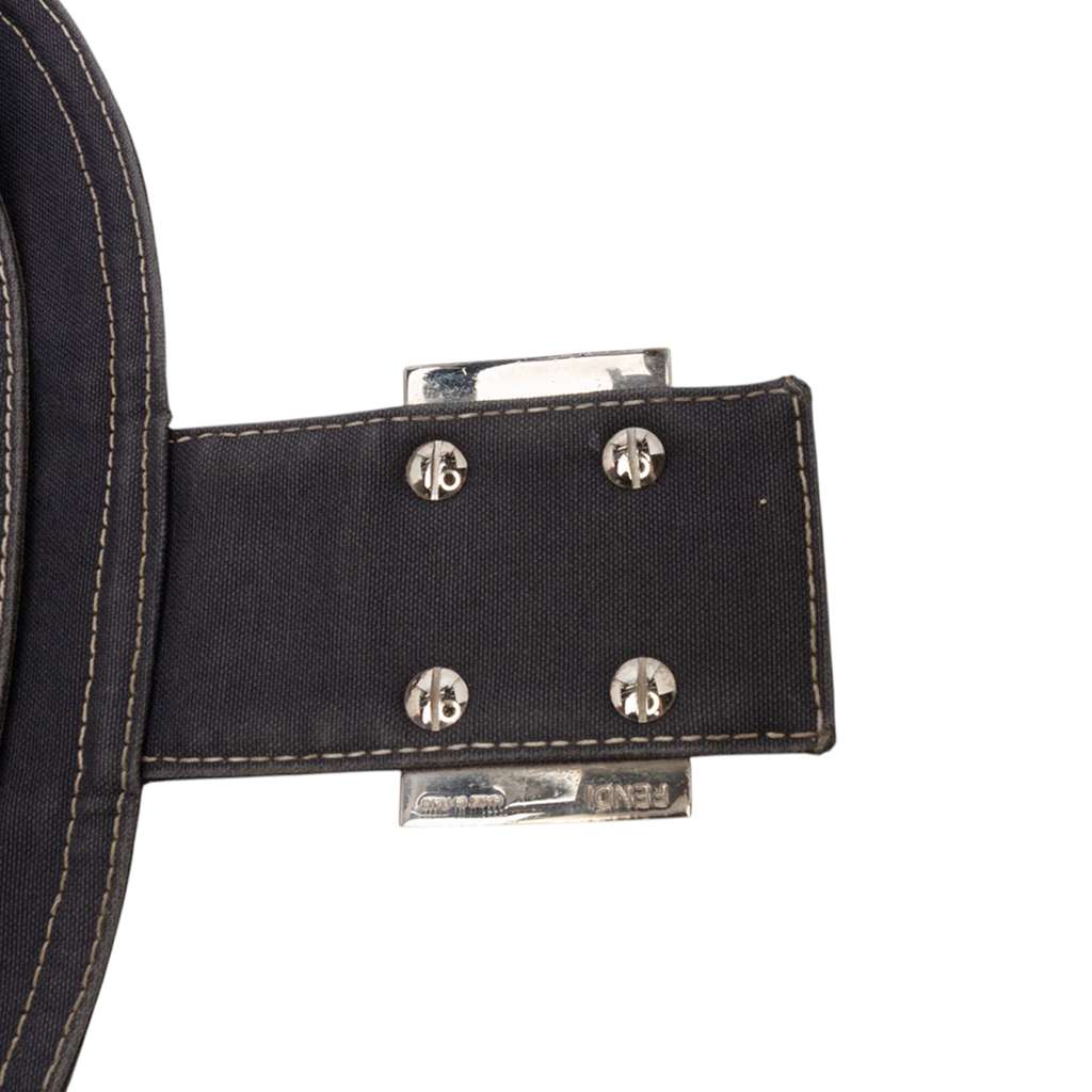 Fendi Canvas FF Marble Double Flap Shoulder Bag - Detail 1