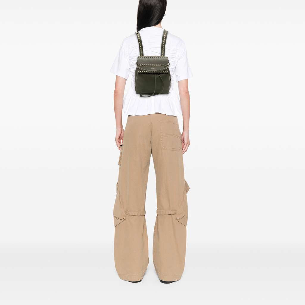 Valentino Grained Calfskin Rockstud Flap Backpack - Detail 2