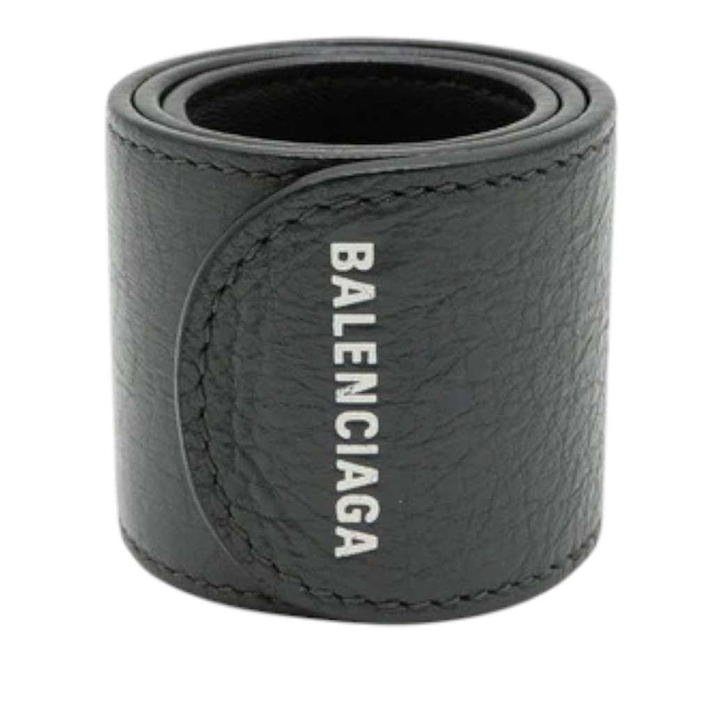 Balenciaga Leather Slap Wrap Bracelet