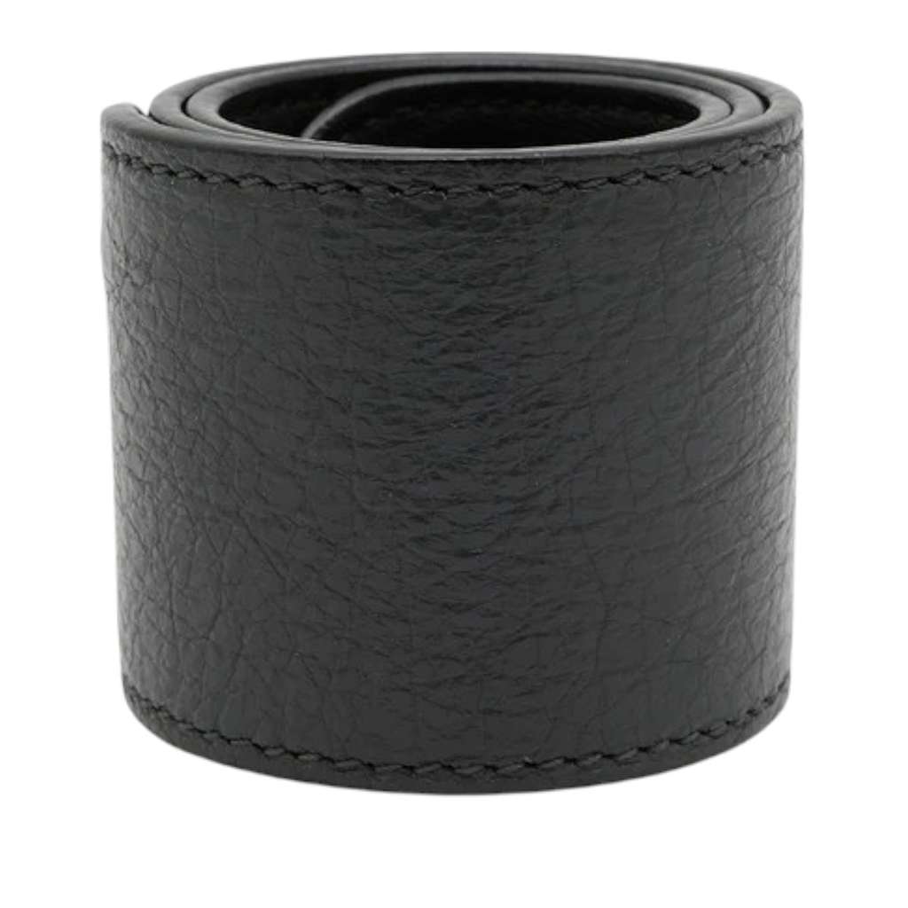 Balenciaga Leather Slap Wrap Bracelet - Back view