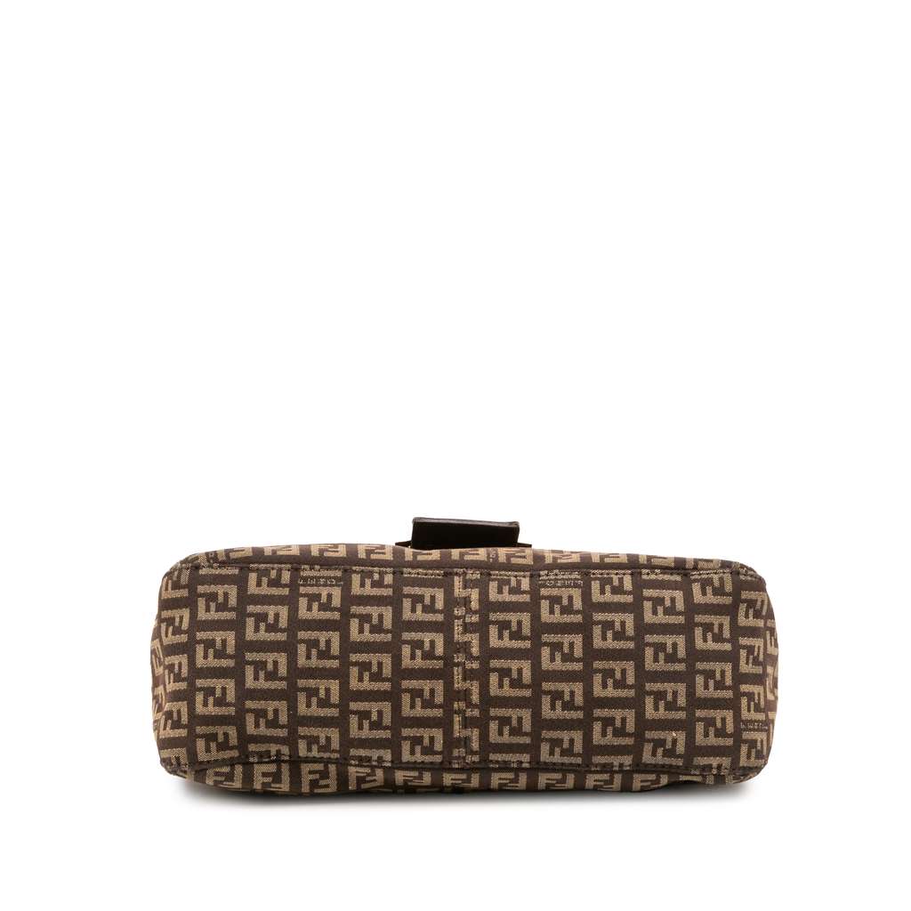 Fendi Zucchino Canvas Double Flap Shoulder Bag - 3