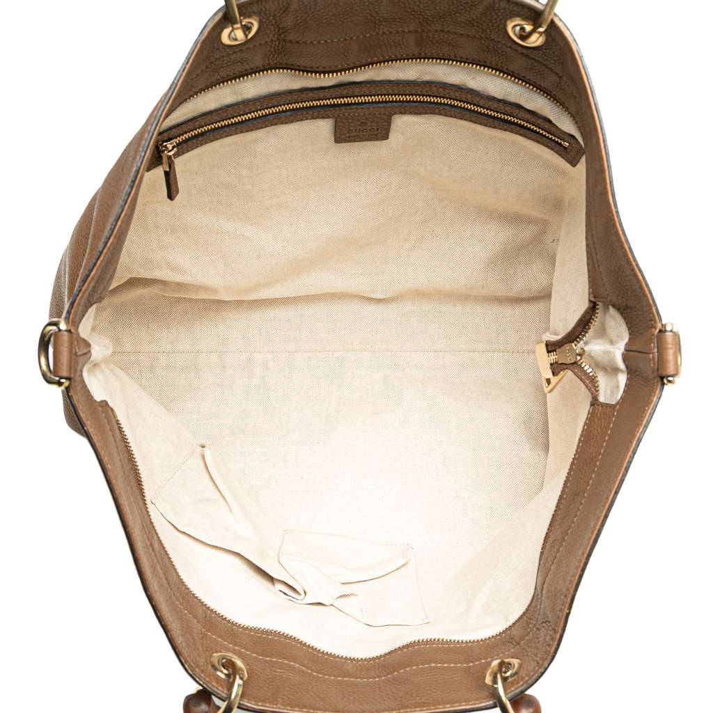 Gucci Large Calfskin Bamboo Shopper Satchel - 4