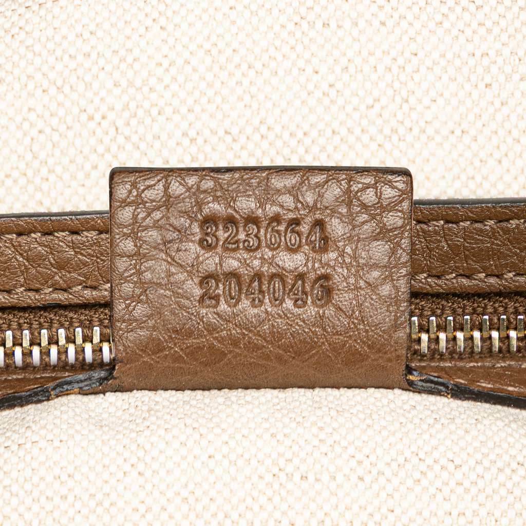 Gucci Large Calfskin Bamboo Shopper Satchel - Detail 1