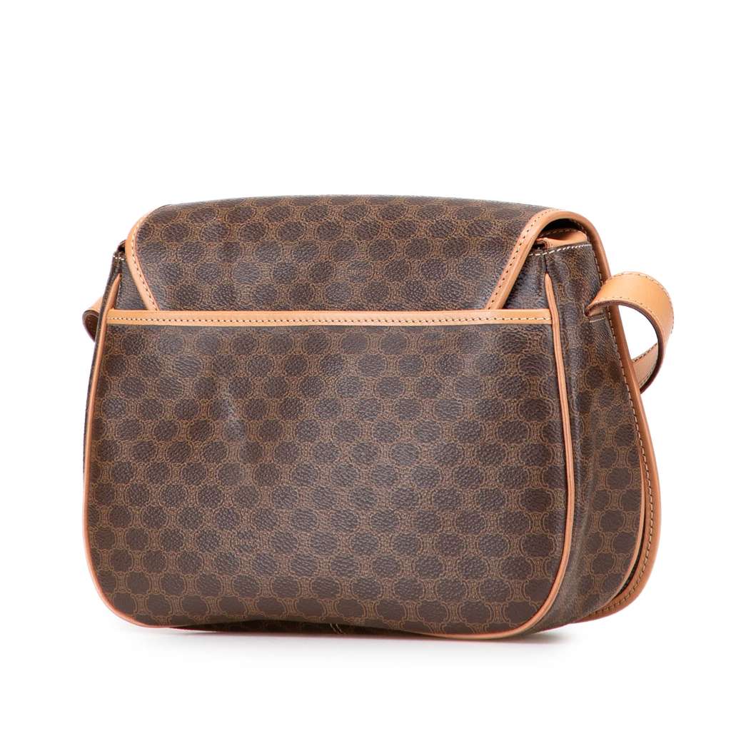 Celine Macadam Coated Canvas Crossbody - Back view