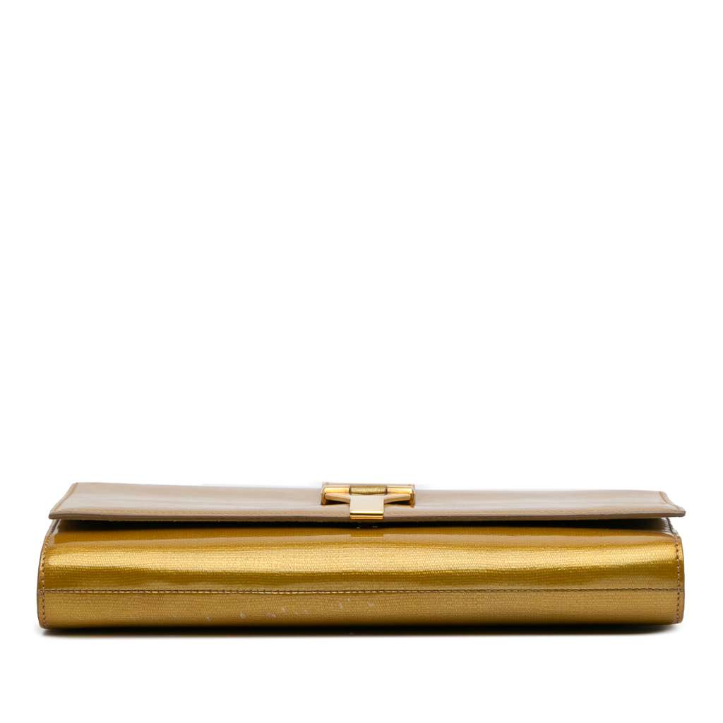 Saint Laurent Patent Chyc Ligne Clutch - 3