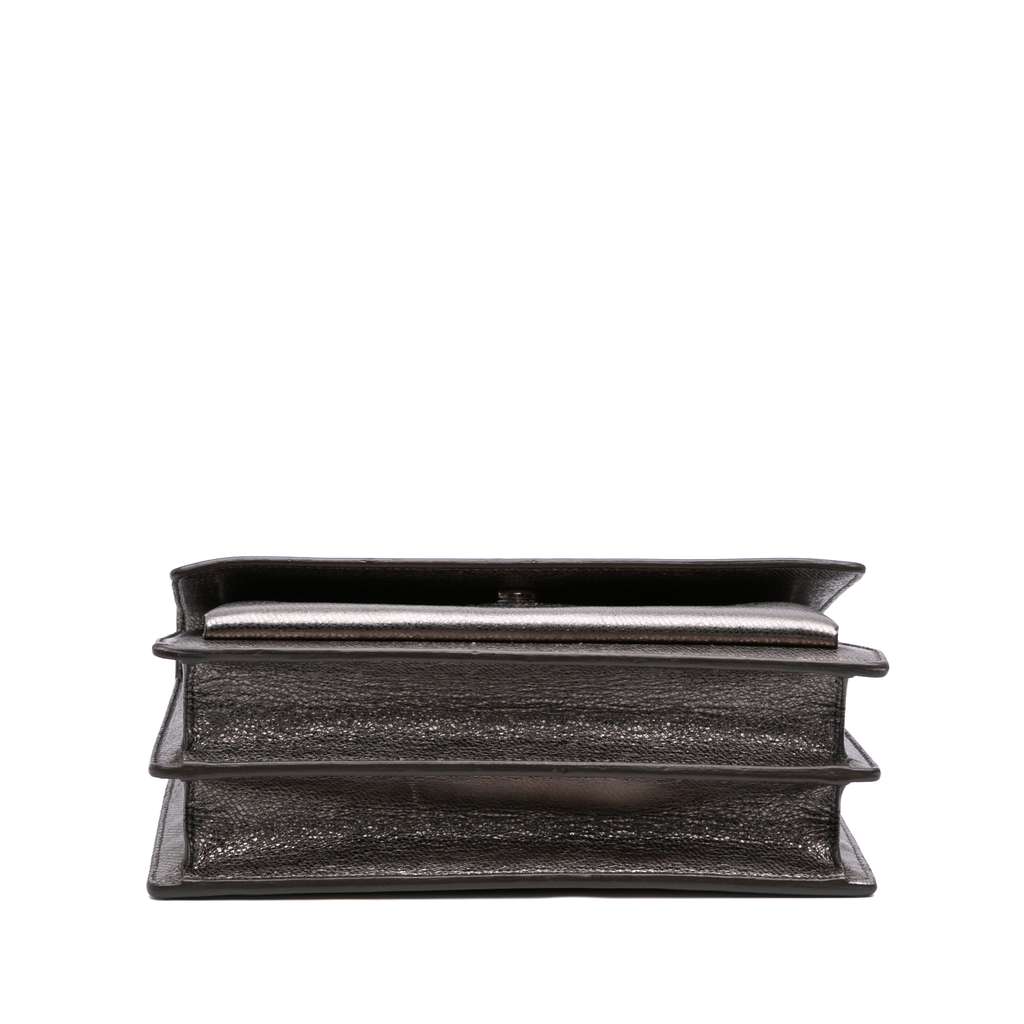 Saint Laurent Medium Metallic Leather Monogram Sunset Crossbody - Image 6